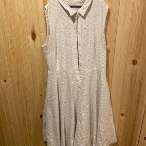 ModCloth White Lace Dress w/ Pockets Size 14